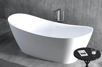 Ванна каменная SALINI NOEMI 101722MRH S-Stone матовая 170х75см отдельностоящая