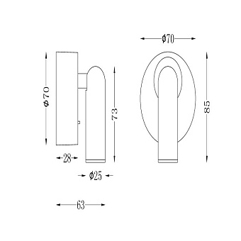 Бра Maytoni Mirax C038WL-L3W3K 3,2Вт LED