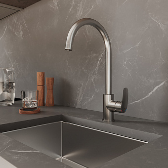 Смеситель для кухни MILARDO Rora RORBNFJM05 с фильтром сатин