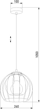 Светильник подвесной TK Lighting Universo 3154 60Вт E27