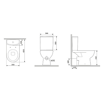 Унитаз напольный AM-PM Gem FlashClean C908600SC безободковый с микролифтом