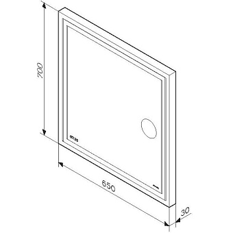 Зеркало AM-PM Gem M91AMOX0653WG 70х65см с подсветкой
