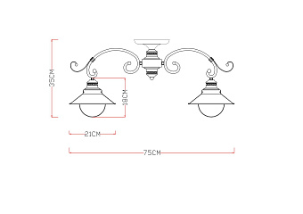 Люстра потолочная Arte Lamp GRAZIOSO A4577PL-5CK 60Вт 5 лампочек E27