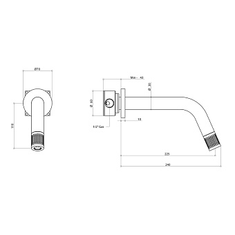 Смеситель для раковины Bongio Time 70538AS00 нержавеющая сталь