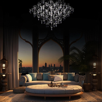 Люстра подвесная Loft It Mira 10259/1200 Silver Asfour 135Вт 1 лампочек LED