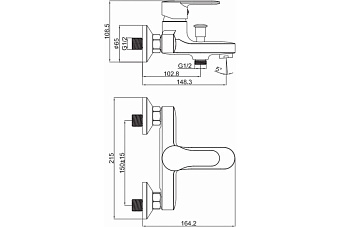 Смеситель для ванны Maxonor MN3274 хром