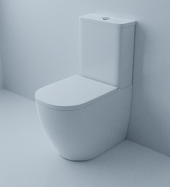 Унитаз напольный Azario Renda AZ-8693 безободковый с микролифтом