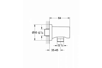 Шланговое подключение GROHE 27057LS0