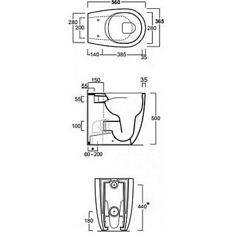 Чаша напольная SIMAS VI21bi