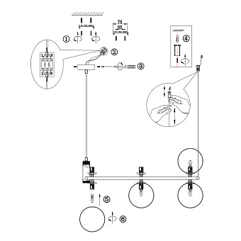 Светильник подвесной Maytoni Ring MOD013PL-06W 150Вт G9