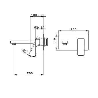 Смеситель для раковины Cisal Cubic CU00551221 хром