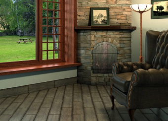 Матовый керамогранит BERYOZA CERAMICA Шато 608771 коричневый 14,7х59,4см 1,325кв.м.