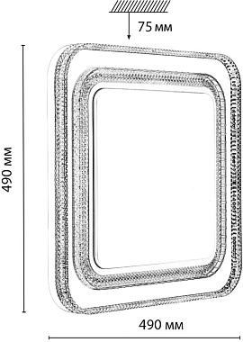 Светильник настенно-потолочный Sonex SUZY SILVER 7685/EL 70Вт LED