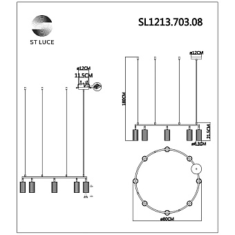 Светильник подвесной ST Luce KENDO SL1213.703.08 40Вт GU10