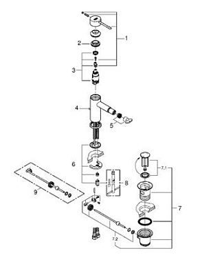 Смеситель для биде GROHE Essence New 32935001 хром