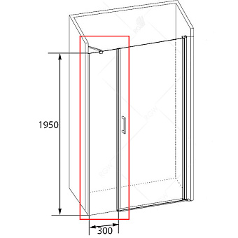 Боковая стенка душевого угла RGW 06220903-11 Z-09 195х30см стекло прозрачное