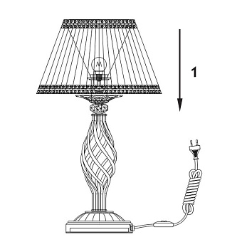 Настольная лампа Maytoni Grace ARM247-00-G 40Вт E14