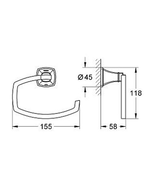Держатель туалетной бумаги GROHE Grandera 40625IG0 золото/хром