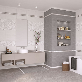 Декор ALMA CERAMICA Bonita DWU09BNT007 серый 24,9х50см 0,996кв.м.