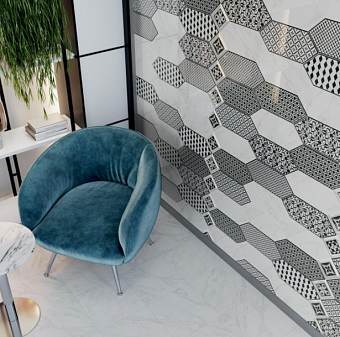 Настенная плитка KERAMA MARAZZI Келуш 35009 грань белый глянцевый 14х34см 0,709кв.м. глянцевая