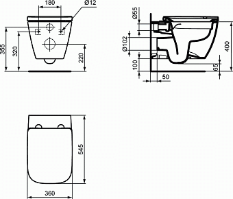 Сиденье для унитаза IDEAL STANDARD T468301 с микролифтом