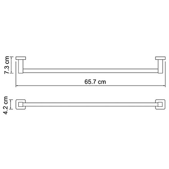 Полотенцедержатель WASSERKRAFT Dill K-3900 K-3930 хром 65,7см