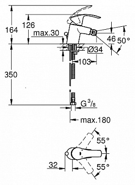 Смеситель для биде GROHE Eurosmart New 32927002 хром