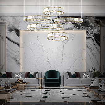 Светильник подвесной Loft It Crystal ring 10135/5 Gold 275Вт LED
