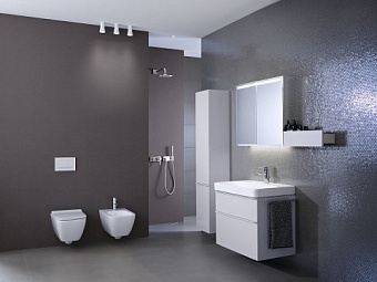 Шкаф зеркальный GEBERIT Smyle Square 500.273.00.1 18х60х67,5см с подсветкой