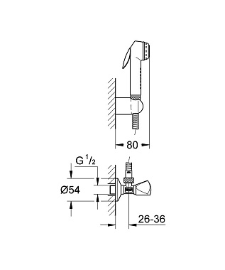 Гигиенический душ GROHE Trigger Spray 27813IL0 белый/металл/серый