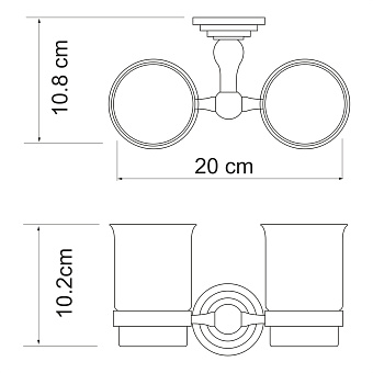 Стакан в ванную WASSERKRAFT Ammer K-7000 K-7028D хром