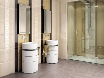 Декор KERAMA MARAZZI Вилланелла MLD\A67\15000 цветы белый 15х40см 0,6кв.м.