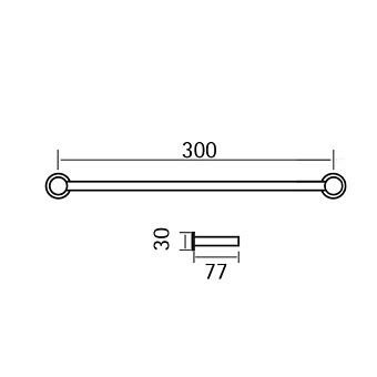 Полотенцедержатель Cisal Xion XI090106D1 нержавейка 60см