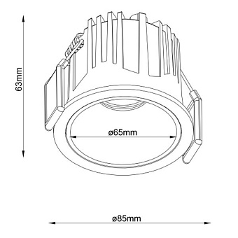 Светильник точечный встраиваемый Maytoni Alfa LED DL043-01-15W3K-D-RD-WB 15Вт LED
