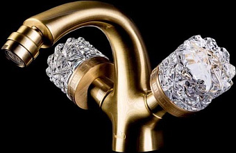 Смеситель для биде Boheme Crystal 316-CRST бронза