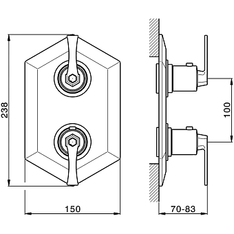 Смеситель для душа Cisal Cherie CF0093007C золото