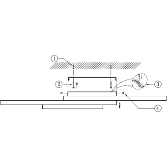 Светильник потолочный Maytoni Line MOD015CL-L80B4K 80Вт LED