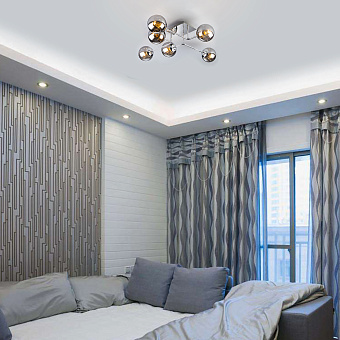 Светильник потолочный Eurosvet Evita 30140/6 хром 40Вт E14