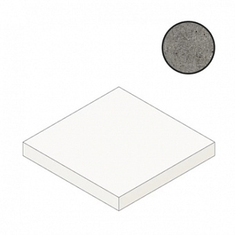 Плитка для ступеней Atlas Concord Италия Boost Stone A7O7 Smoke Scalino Angolare 33х33см 0,109кв.м. матовая