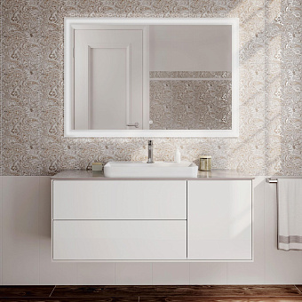 Тумба под раковину подвесная KERAMA MARAZZI Plaza Modern PLB.M.120.3\WHT 48х117х51,1см