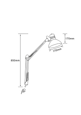 Настольная лампа офисная Arte Lamp SENIOR A6068LT-1AB 40Вт E27