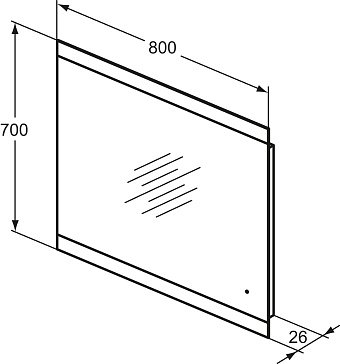 Зеркало IDEAL STANDARD Mirror & Light T3347BH 70х80см с подсветкой