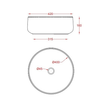 Раковина накладная ArtCeram Cognac COL001 46 00 42х42см
