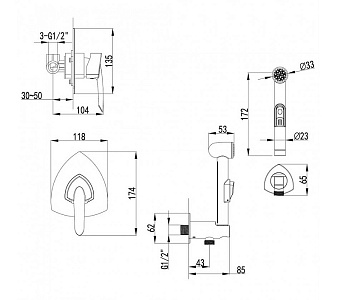 Гигиенический душ LEMARK Mars LM3519C хром