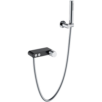 Смеситель для ванны Boheme Stick 123-BCR хром/чёрный