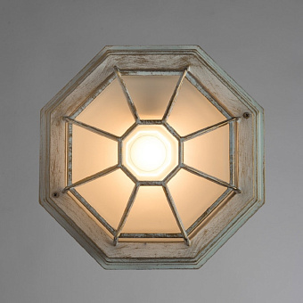 Светильник архитектурный Arte Lamp PEGASUS A3121PF-1WG 60Вт IP44 E27 БЕЛО-ЗОЛОТОЙ