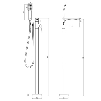 Смеситель для ванны LEMARK Unit LM4544C хром