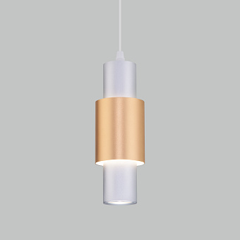 Светильник подвесной Eurosvet Bento 50204/1 LED матовое серебро/матовое золото 13Вт LED