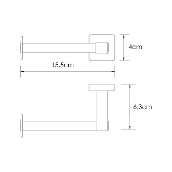 Держатель туалетной бумаги WASSERKRAFT Rhin K-8796 хром