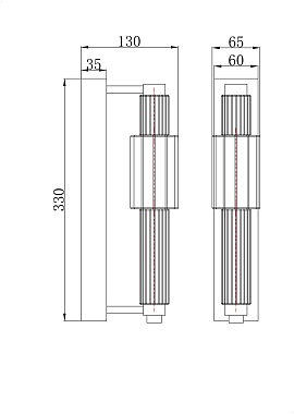 Светильник настенный Maytoni Verticale MOD308WL-L9CH3K 8Вт LED